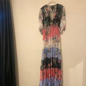 Floral Multicolor Maxi Dress